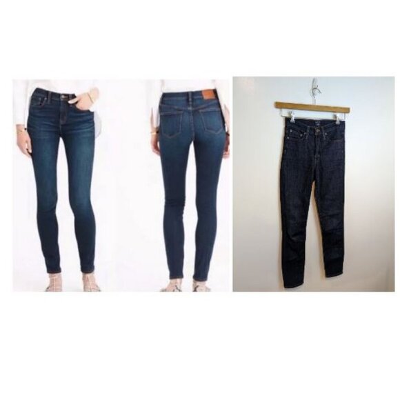 J. Crew Dark Wash High Rise Skinny Jeans, Sz 25 - Picture 6 of 6